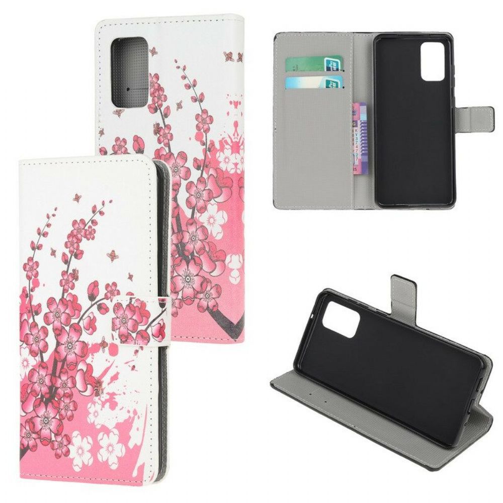 Folio-hoesje voor Samsung Galaxy S20 Plus / S20 Plus 5G Tropische Bloemen