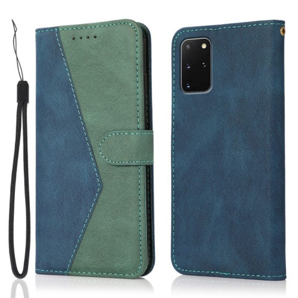 Folio-hoesje voor Samsung Galaxy S20 Plus / S20 Plus 5G Tweekleurig Driehoekig Imitatieleer