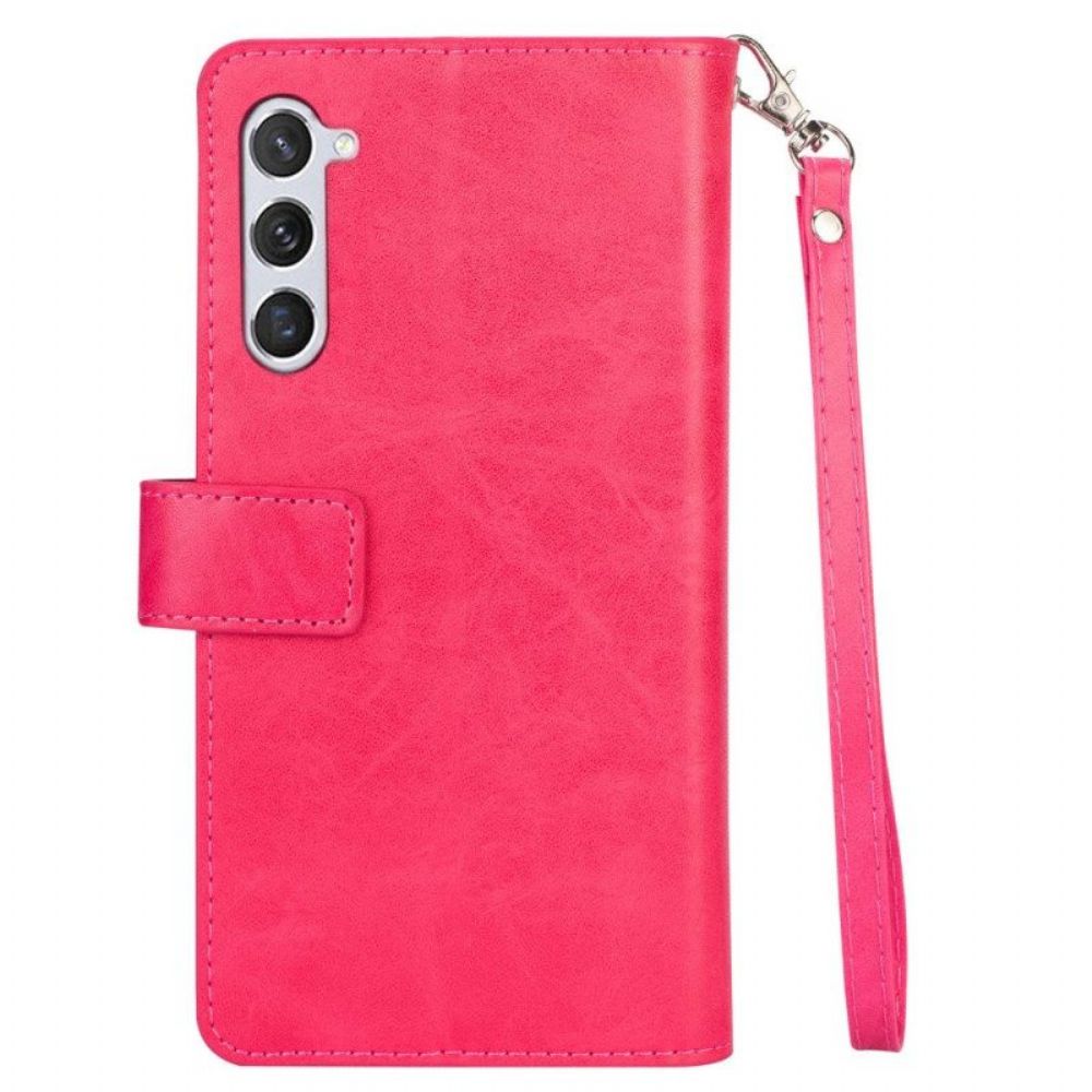 Folio-hoesje voor Samsung Galaxy S23 5G Met Ketting Lanyard Portemonnee