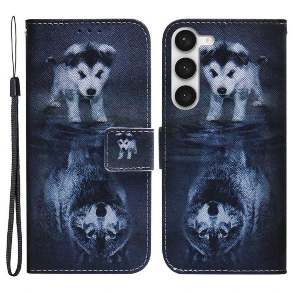 Folio-hoesje voor Samsung Galaxy S23 5G Puppy-droom