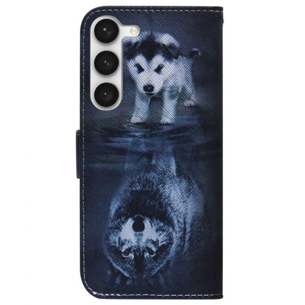 Folio-hoesje voor Samsung Galaxy S23 5G Puppy-droom