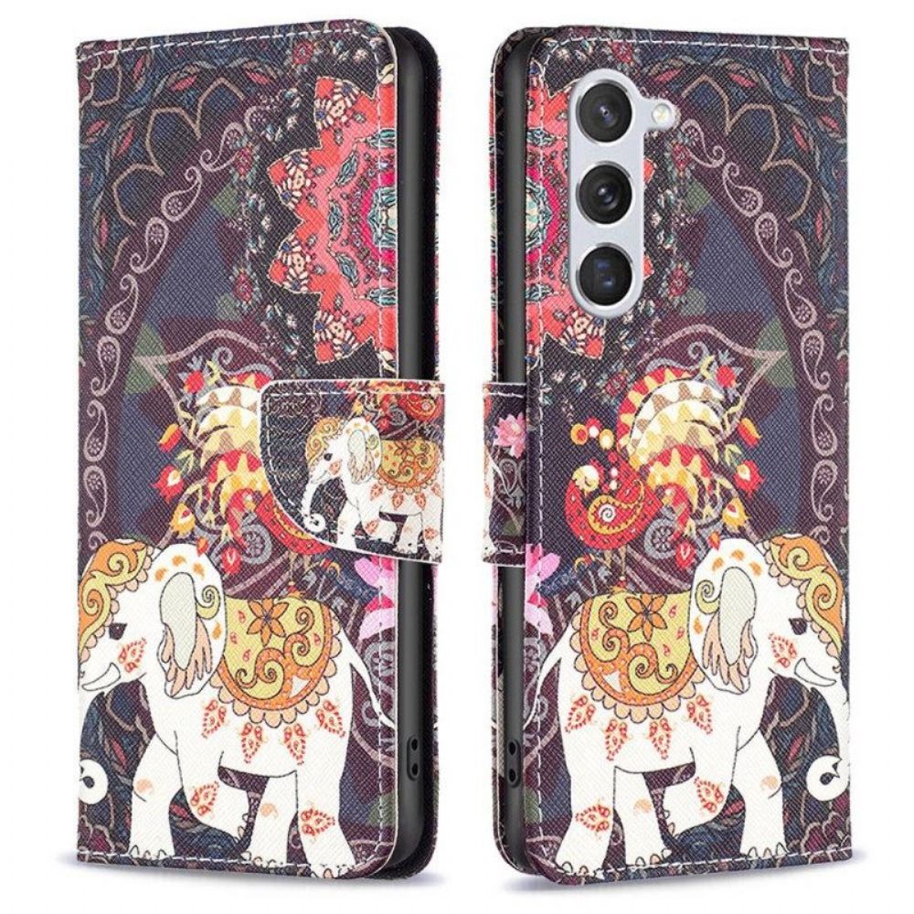 Folio-hoesje voor Samsung Galaxy S23 5G Stammen Olifant