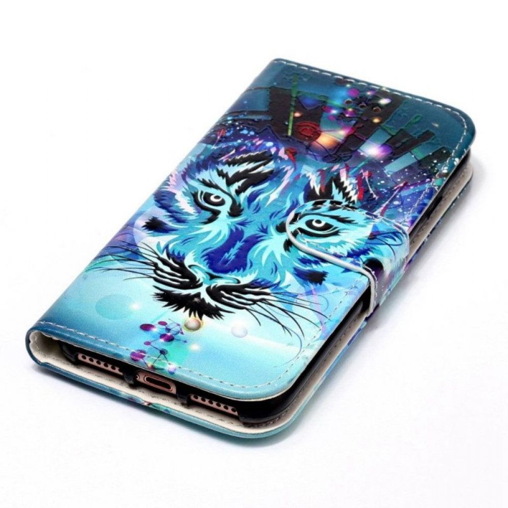 Folio-hoesje voor Samsung Galaxy S23 5G De Tijger Met Lanyard