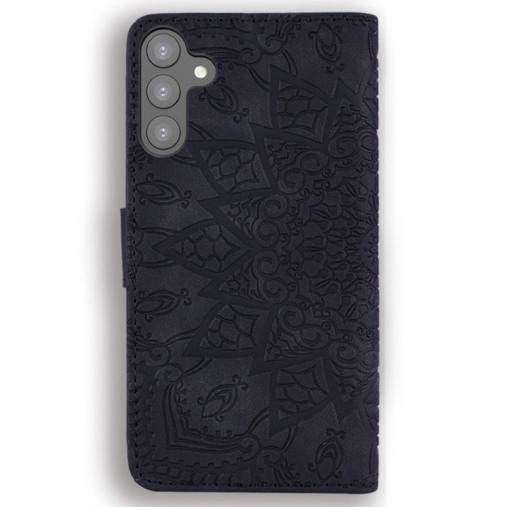 Folio-hoesje voor Samsung Galaxy S23 Plus 5G Met Ketting Stijlvolle Strappy Mandala