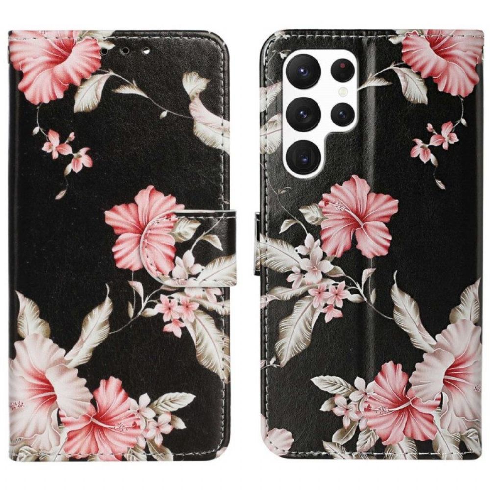 Folio-hoesje voor Samsung Galaxy S23 Ultra 5G Bloemen