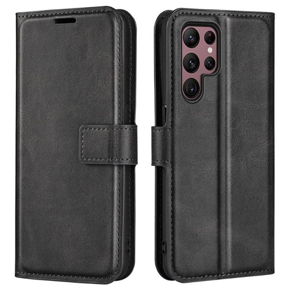 Folio-hoesje voor Samsung Galaxy S23 Ultra 5G Stijl Leer Kleur