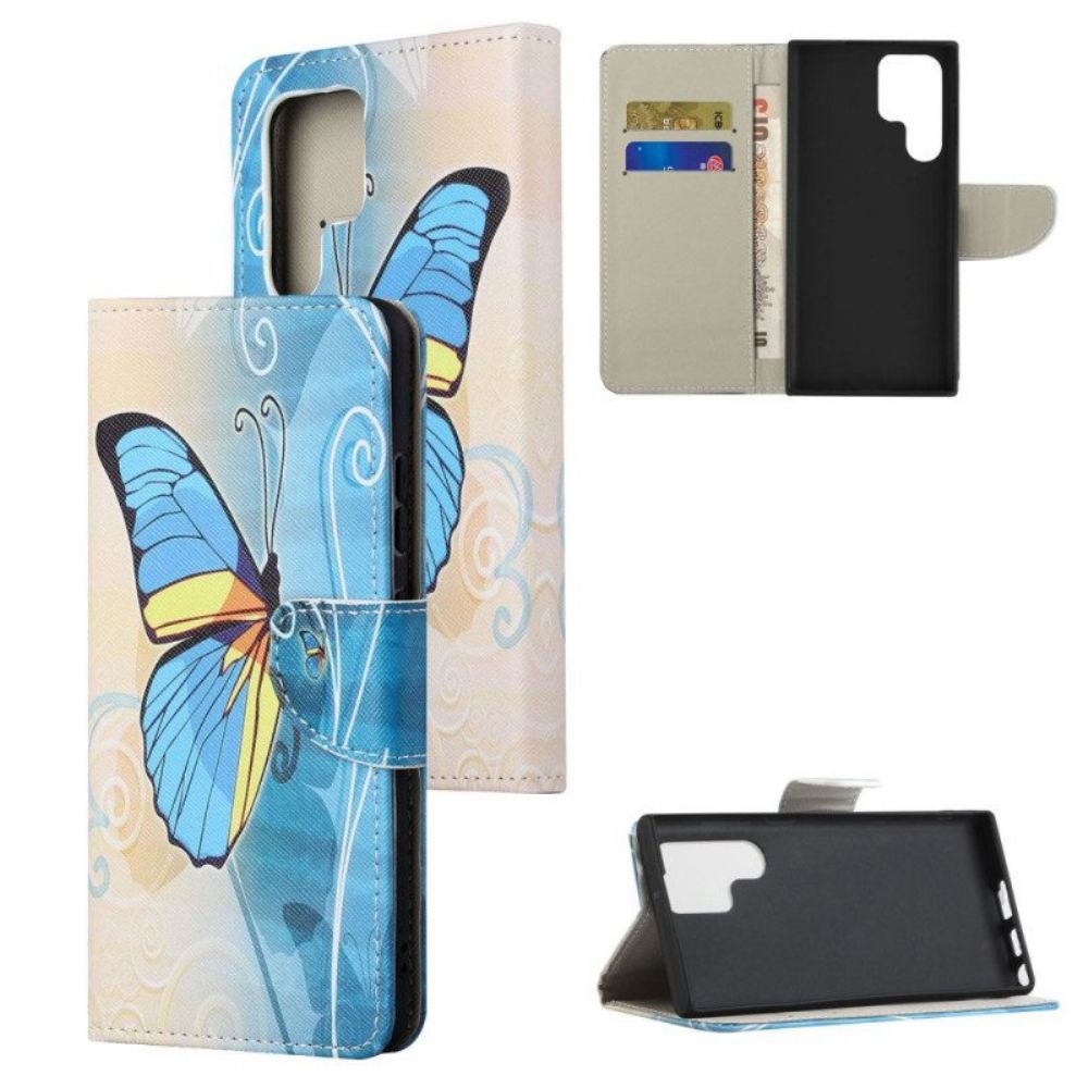 Folio-hoesje voor Samsung Galaxy S23 Ultra 5G Sublieme Vlinders