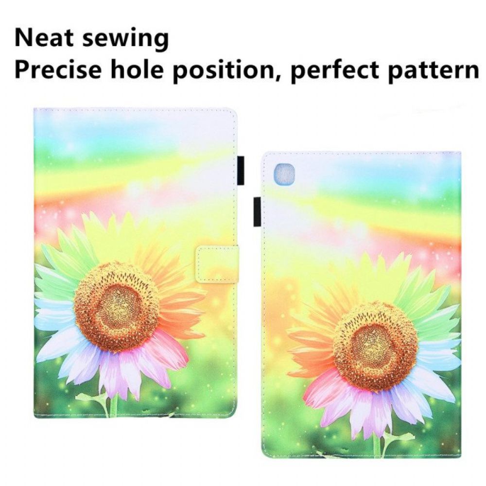 Folio-hoesje voor Samsung Galaxy Tab A8 (2021) Bloemen In De Zon