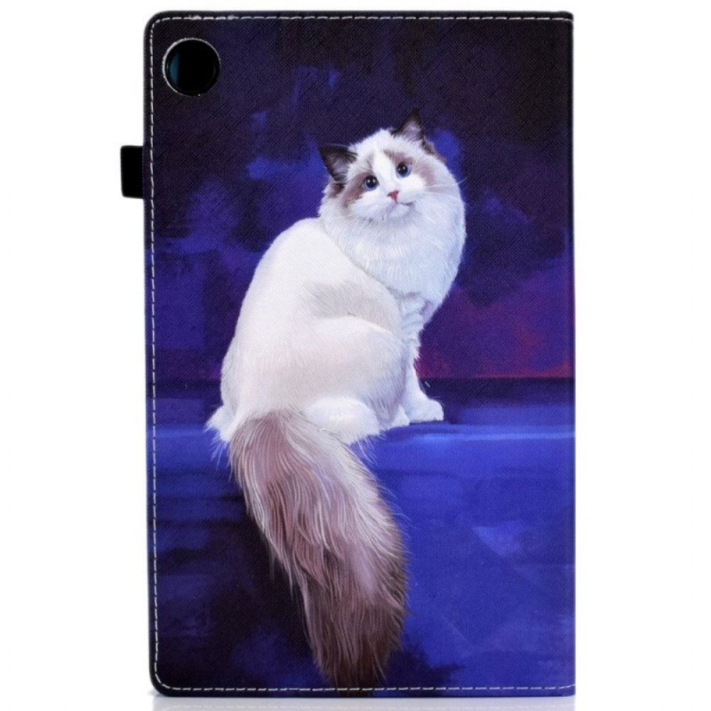 Folio-hoesje voor Samsung Galaxy Tab A8 (2021) Witte Kat