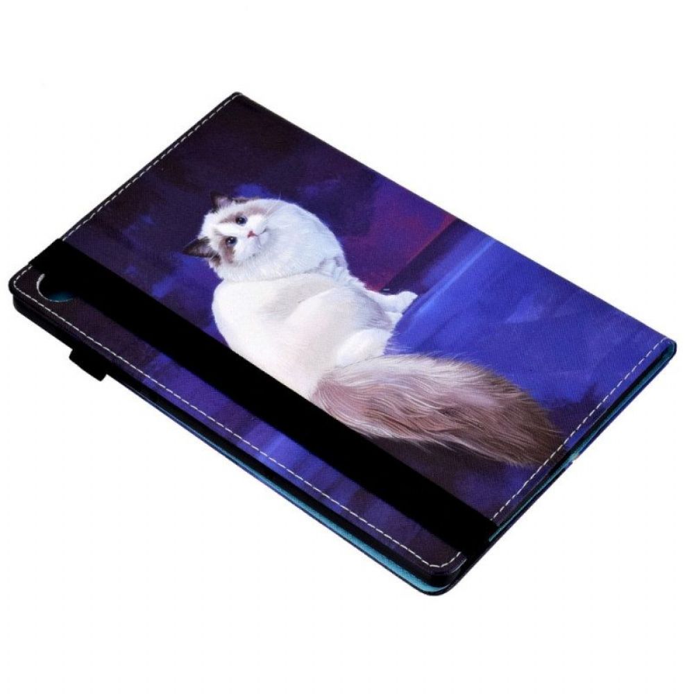 Folio-hoesje voor Samsung Galaxy Tab A8 (2021) Witte Kat