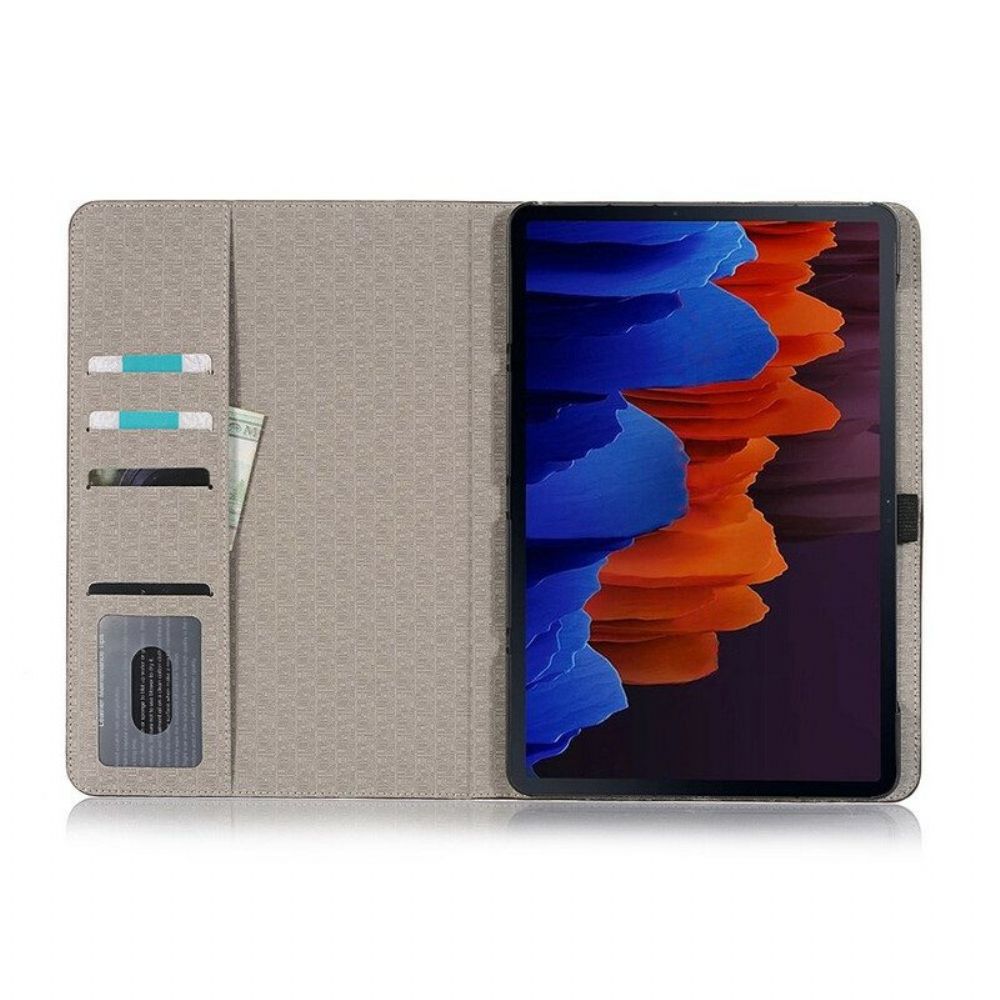 Folio-hoesje voor Samsung Galaxy Tab S8 Plus / Tab S7 Plus Krokodillenhuid-effect