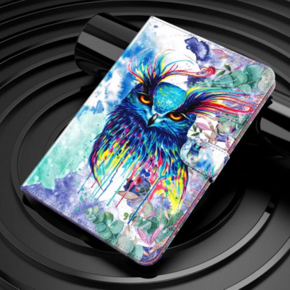 Folio-hoesje voor Samsung Galaxy Tab S8 / Tab S7 Faux Lederen Uil