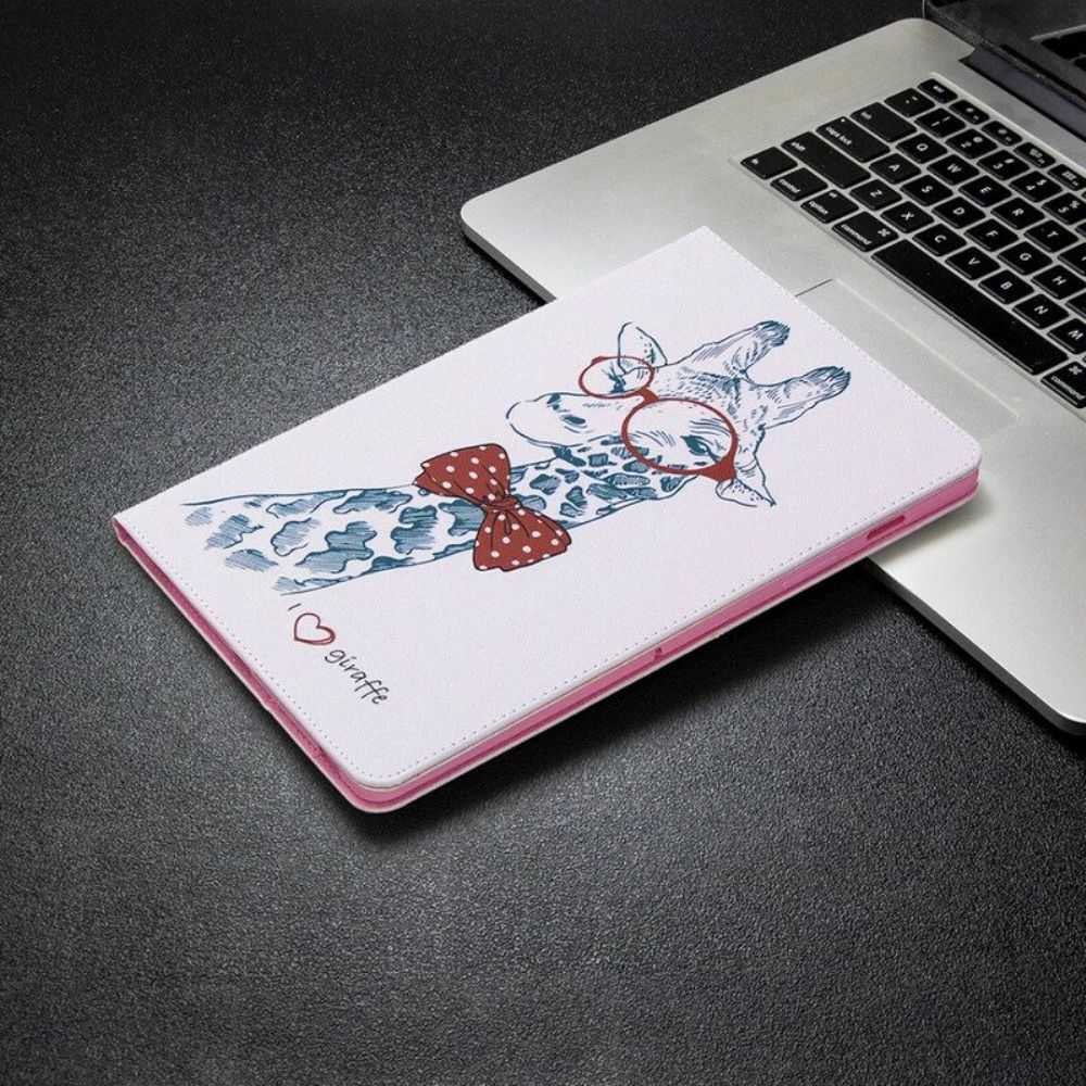 Folio-hoesje voor Samsung Galaxy Tab S8 / Tab S7 Patroon Met Giraffenprint