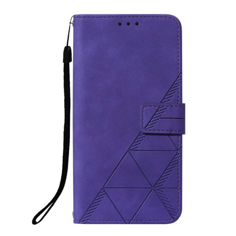 Folio-hoesje voor Vivo Y21s Piramide Leereffect