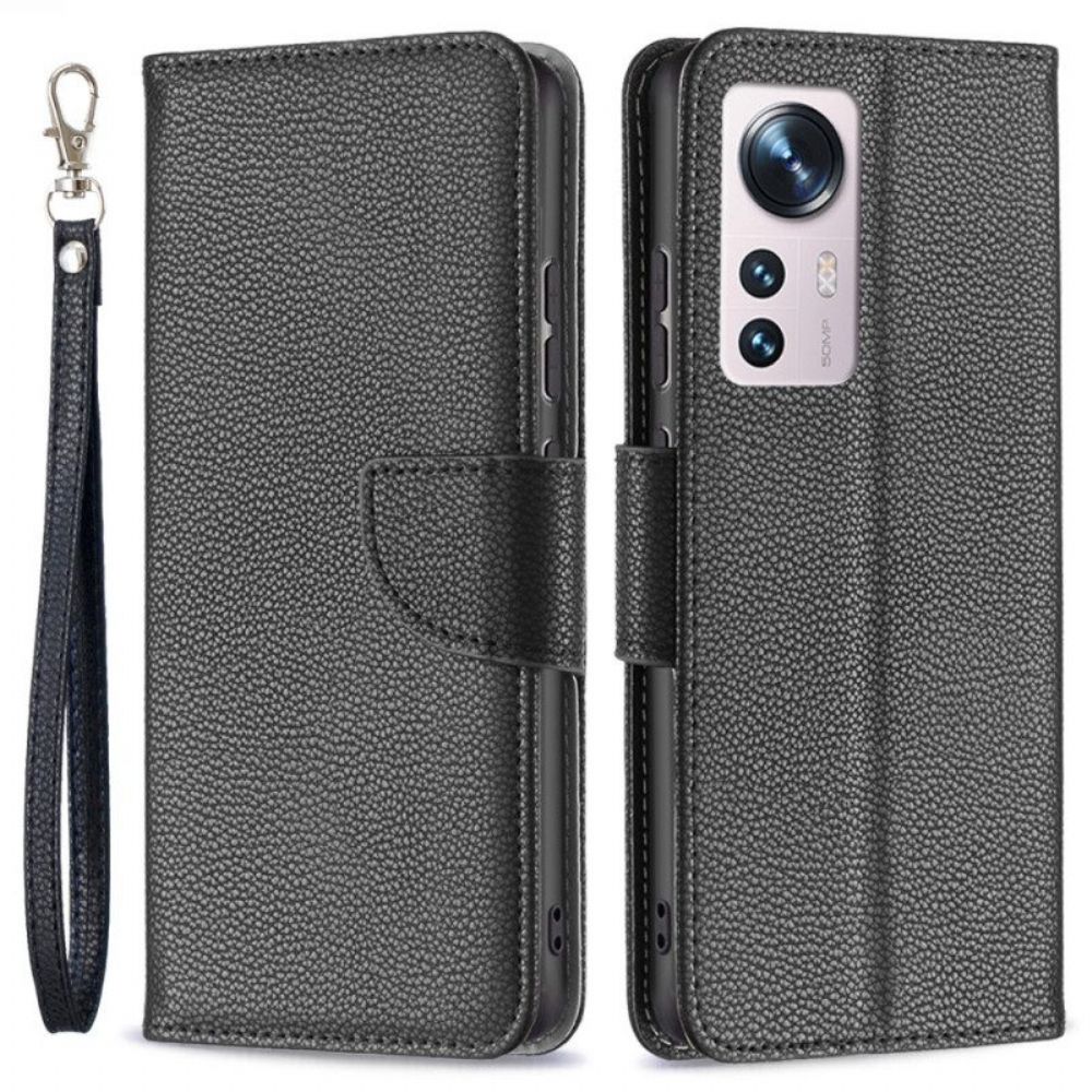 Folio-hoesje voor Xiaomi 12 / 12X Flip Case Lychee Rabat Schuin