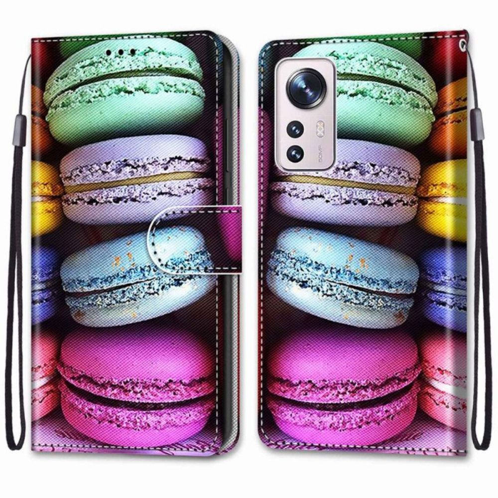 Folio-hoesje voor Xiaomi 12 / 12X Macarons