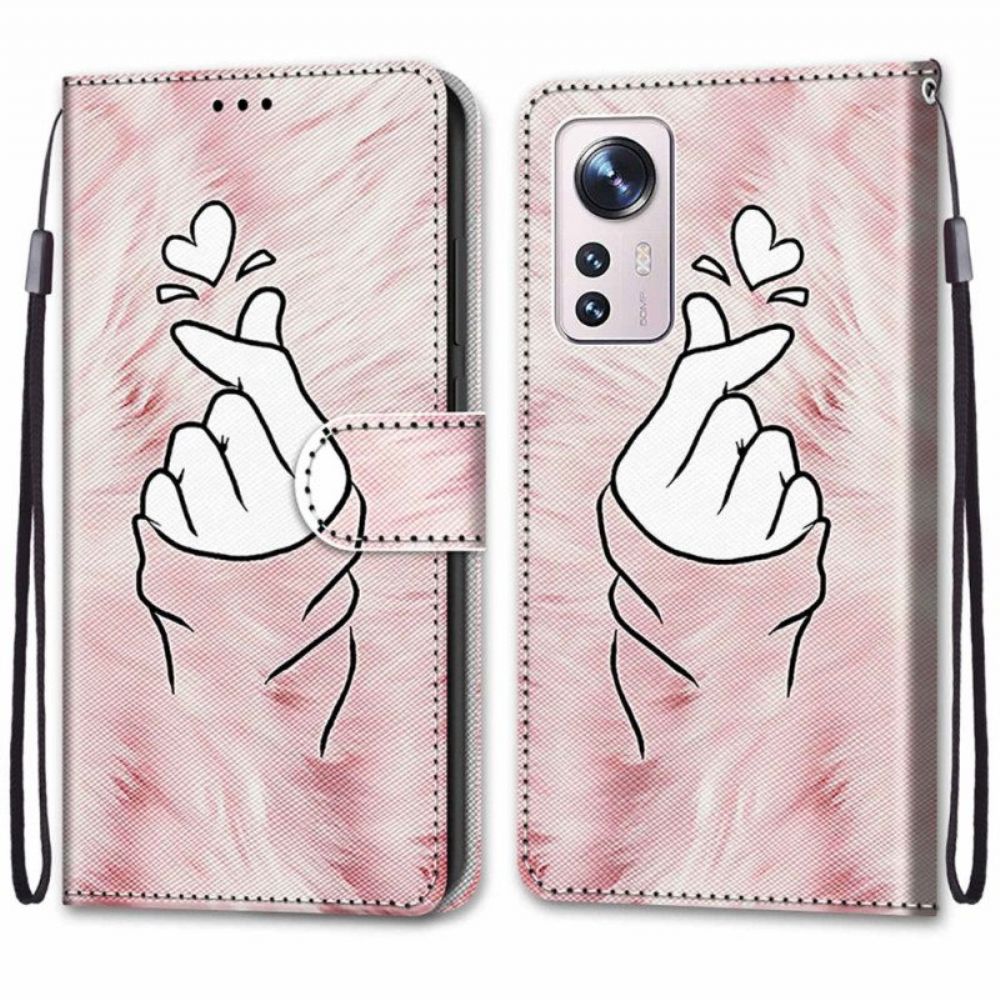 Folio-hoesje voor Xiaomi 12 / 12X Vinger Hart