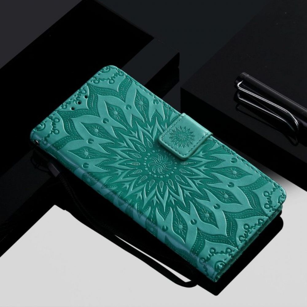 Folio-hoesje voor Xiaomi 12 Lite Mandala Zon Met Lanyard