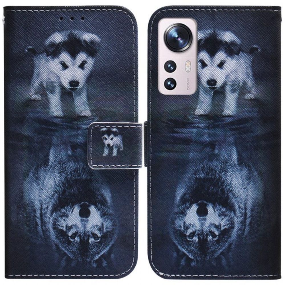 Folio-hoesje voor Xiaomi 12 Pro Puppy-droom