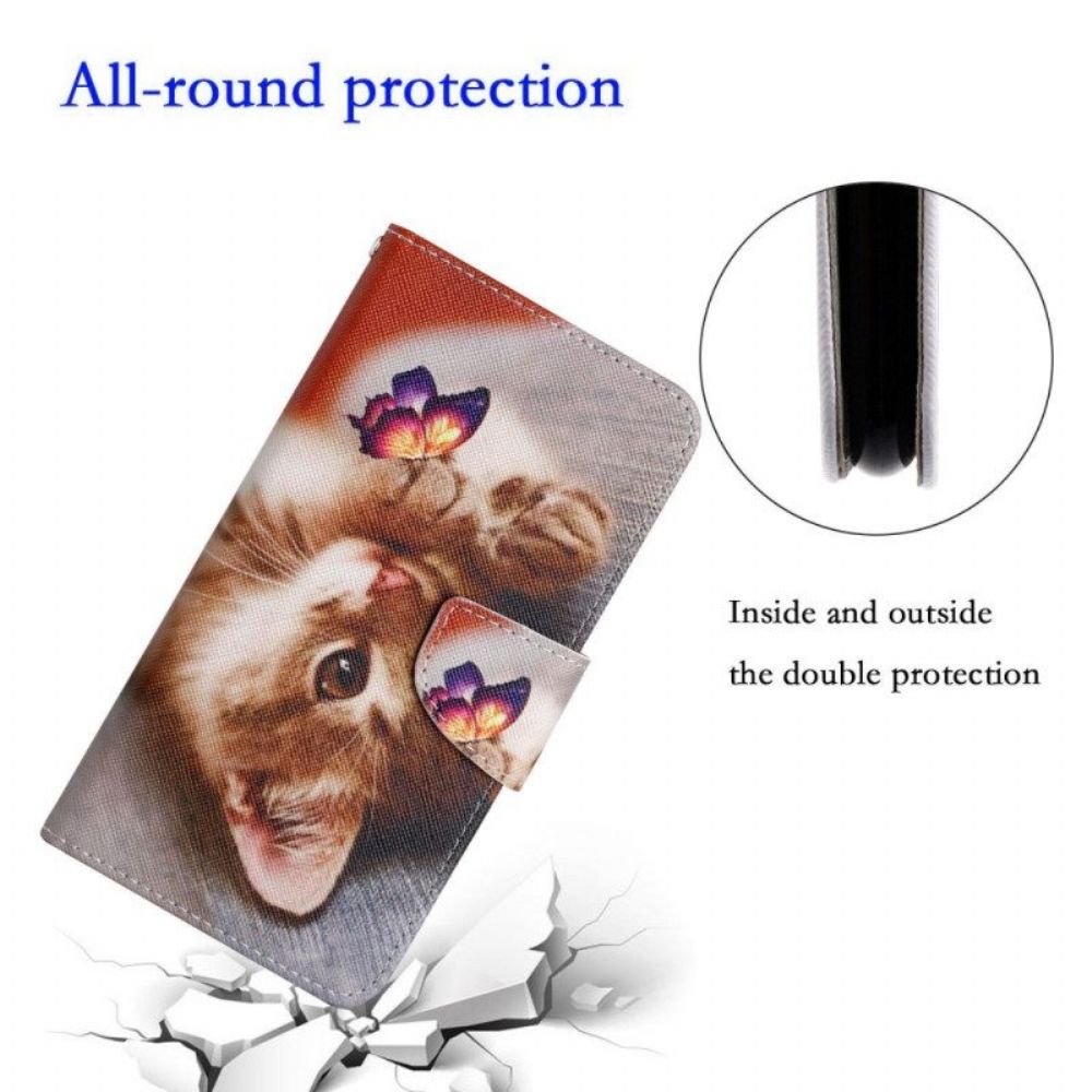 Folio-hoesje voor Xiaomi 12T / 12T Pro Katten Met Lanyard