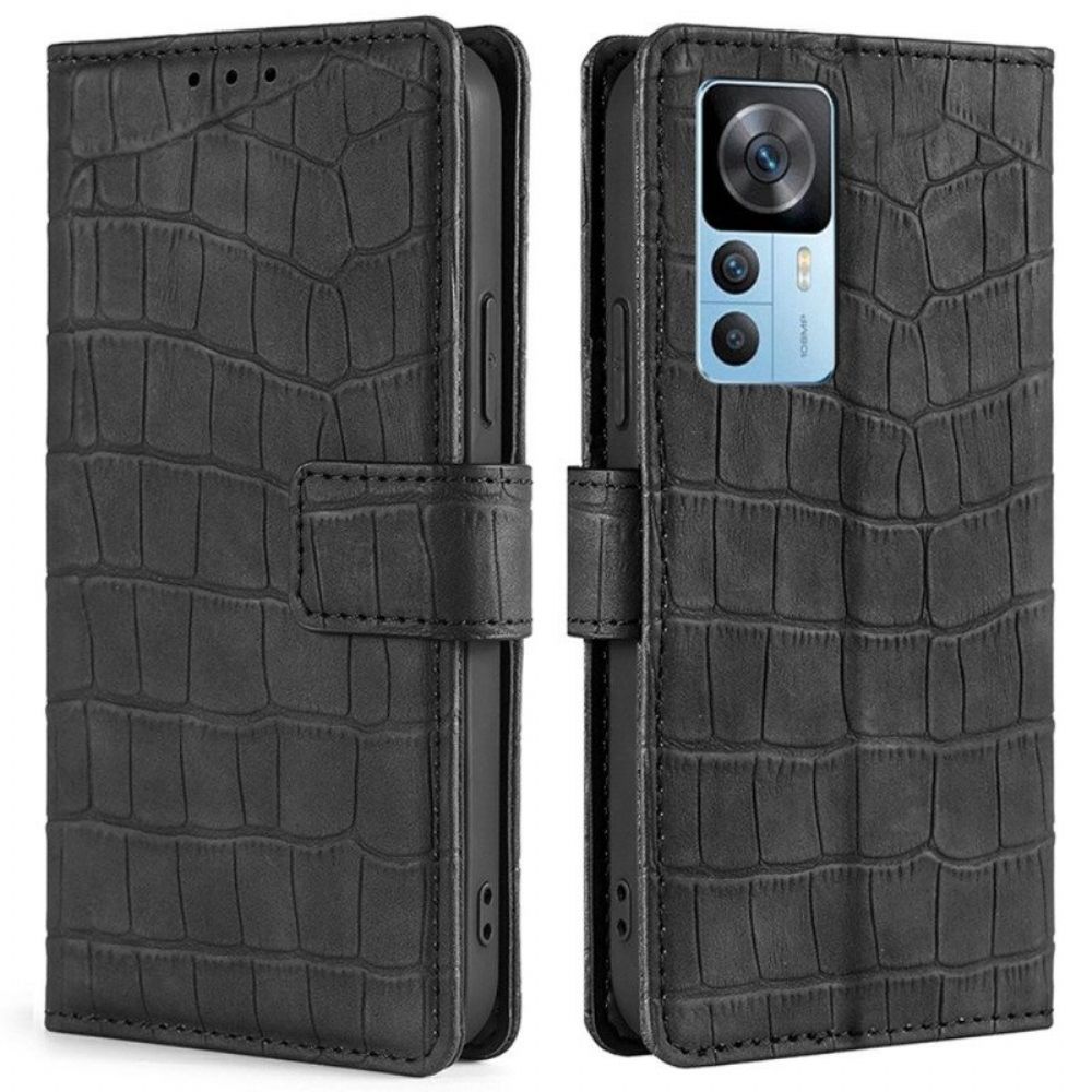 Folio-hoesje voor Xiaomi 12T / 12T Pro Skin-touch-krokodil