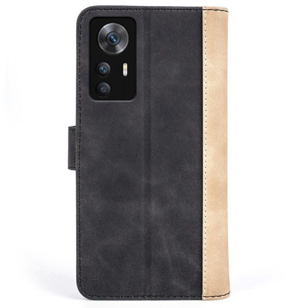 Folio-hoesje voor Xiaomi 12T / 12T Pro Stijlvolle Two-tone