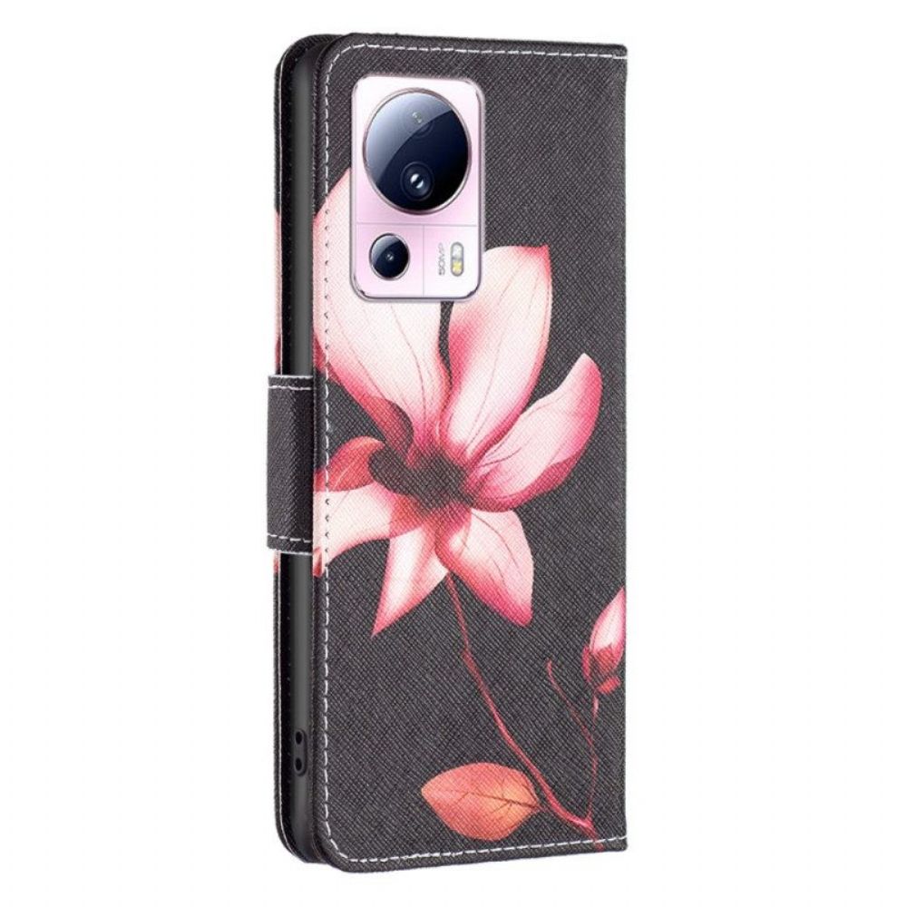 Folio-hoesje voor Xiaomi 13 Lite Roze Bloem