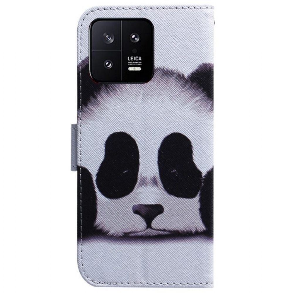 Folio-hoesje voor Xiaomi 13 Met Ketting Strakke Panda