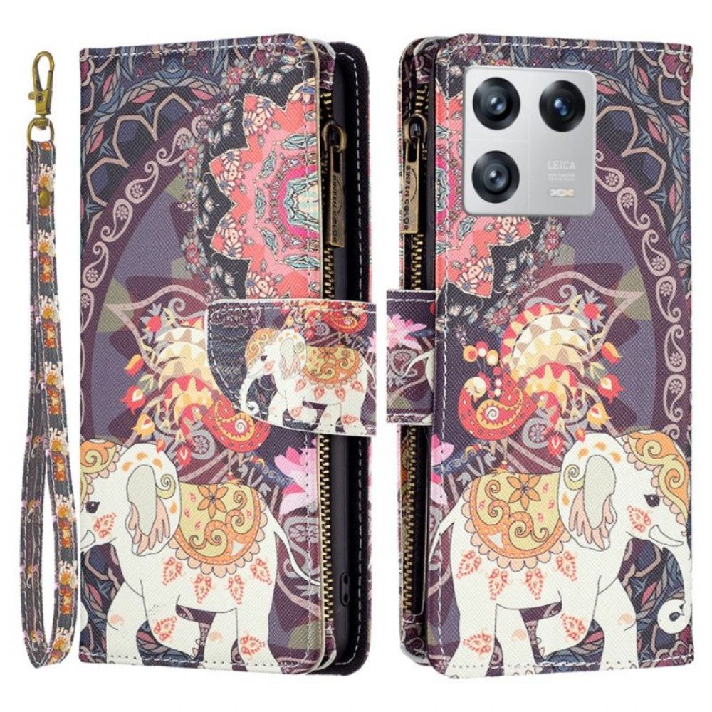 Folio-hoesje voor Xiaomi 13 Olifantenzak Met Ritssluiting