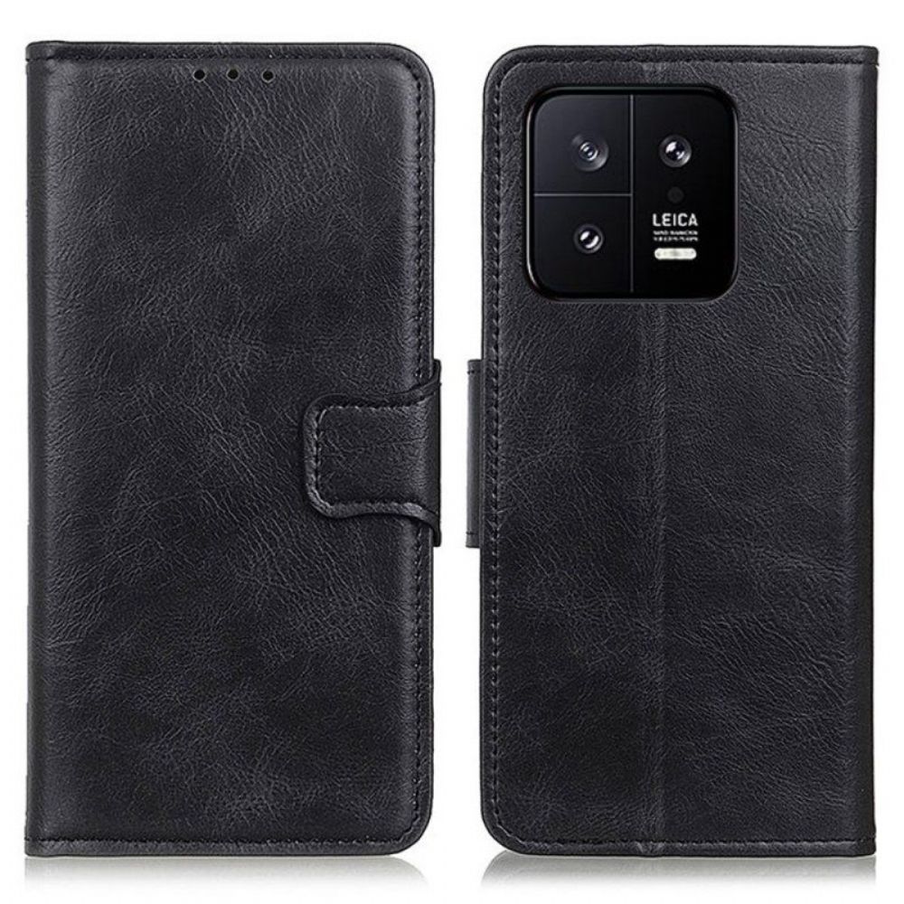 Folio-hoesje voor Xiaomi 13 Stijl Lederen Gesp Omkeerbaar