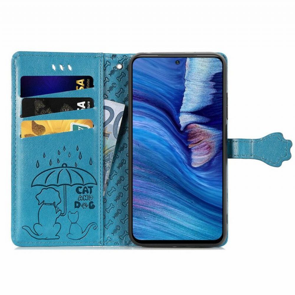 Folio-hoesje voor Xiaomi Redmi Note 10 5G Geanimeerde Dieren