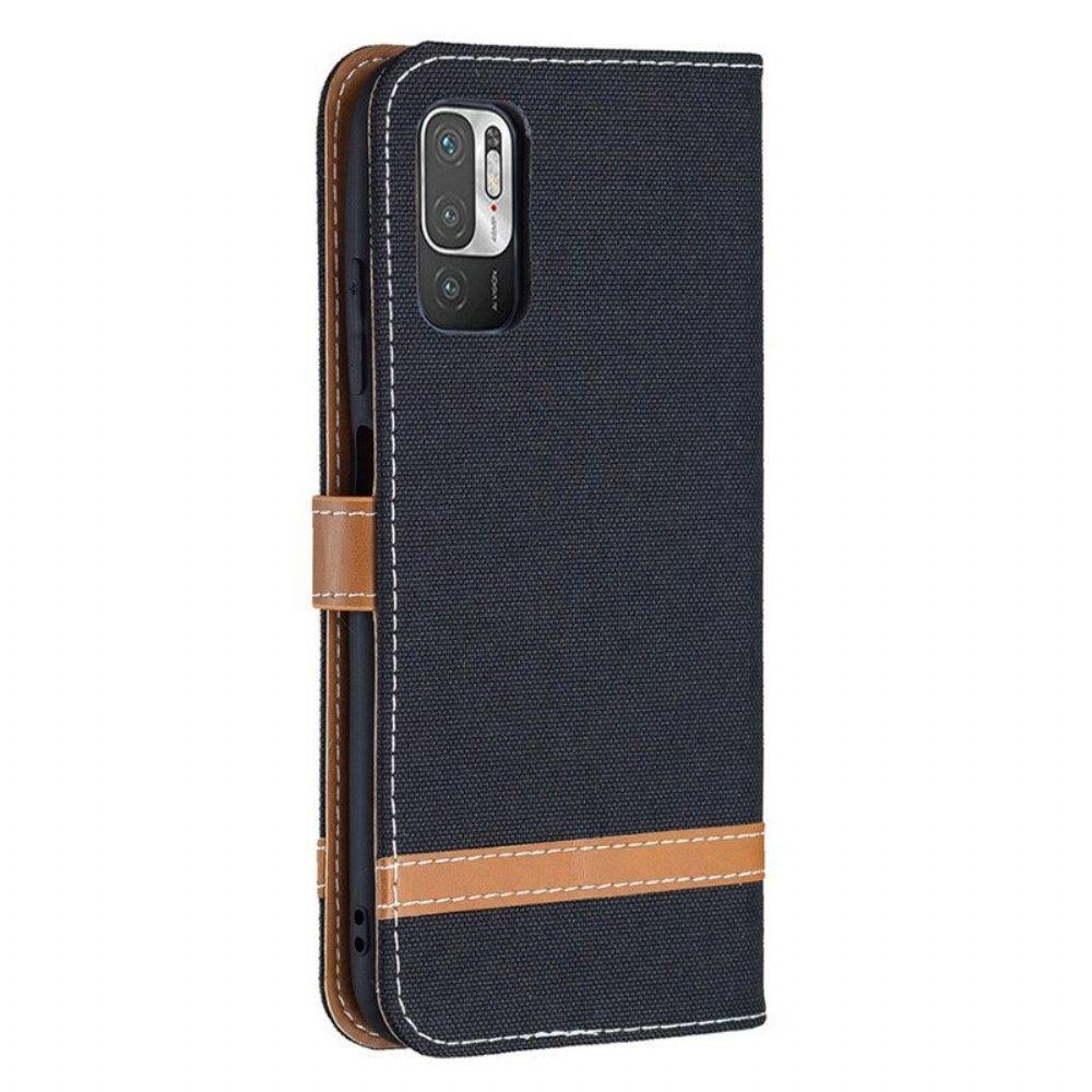 Folio-hoesje voor Xiaomi Redmi Note 10 5G Met Ketting Band Stof