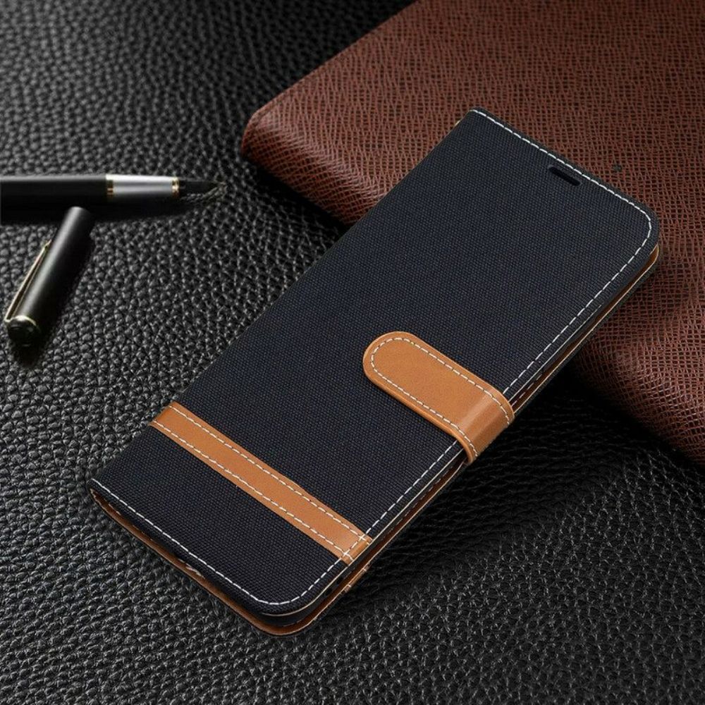 Folio-hoesje voor Xiaomi Redmi Note 10 5G Met Ketting Band Stof