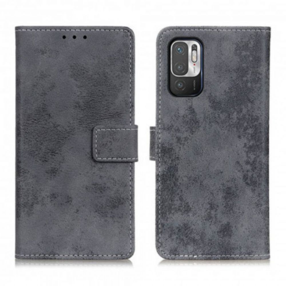 Folio-hoesje voor Xiaomi Redmi Note 10 5G Vintage Leereffect