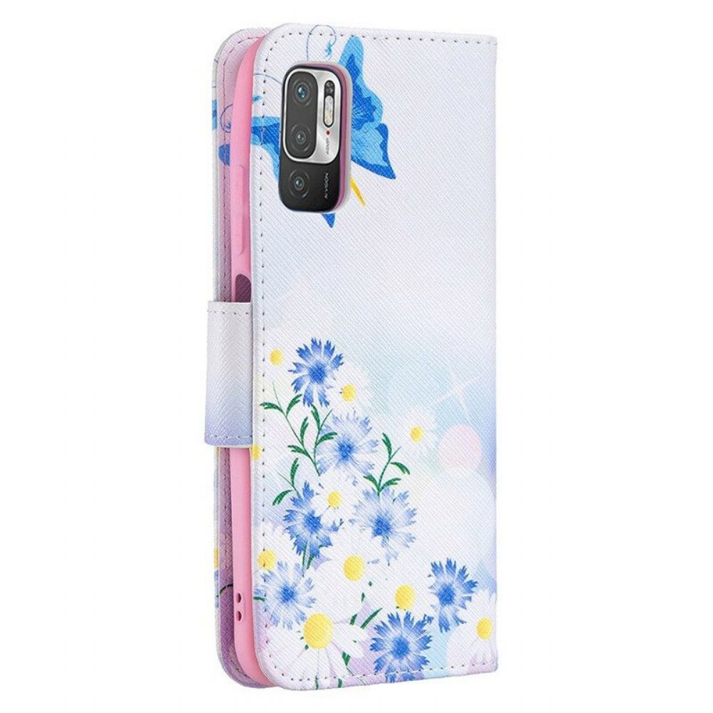 Folio-hoesje voor Xiaomi Redmi Note 10 5G Vlinders En Bloemen