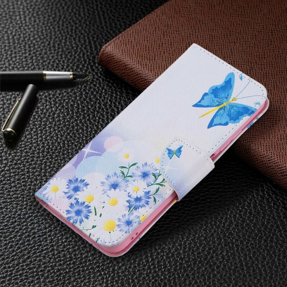 Folio-hoesje voor Xiaomi Redmi Note 10 5G Vlinders En Bloemen