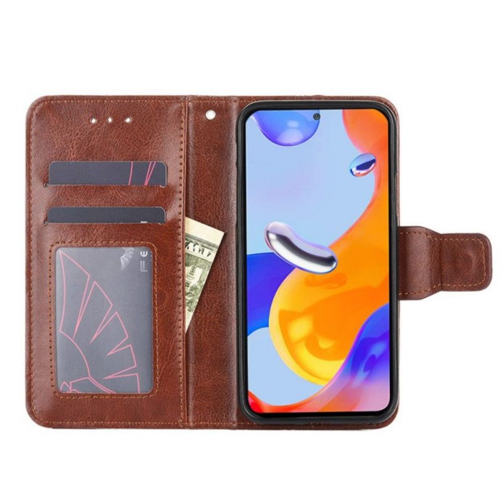 Folio-hoesje voor Xiaomi Redmi Note 11 Pro / 11 Pro 5G Retro Kunstleer