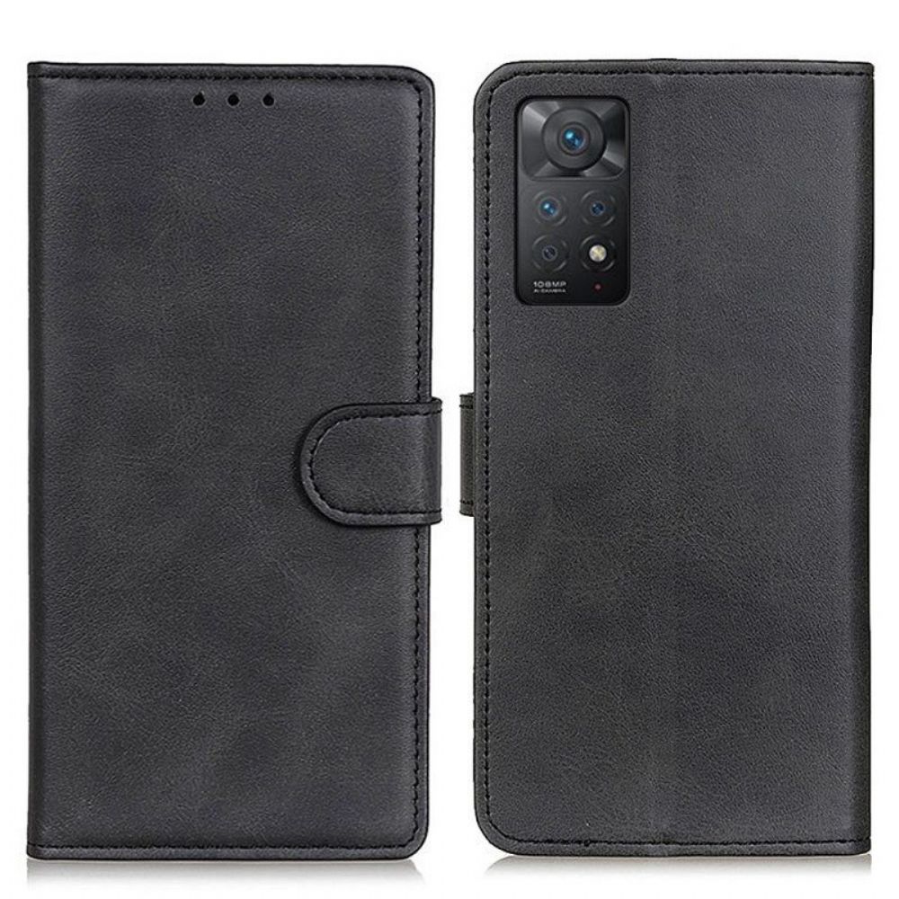 Folio-hoesje voor Xiaomi Redmi Note 11 Pro / 11 Pro 5G Retro Mat Leereffect