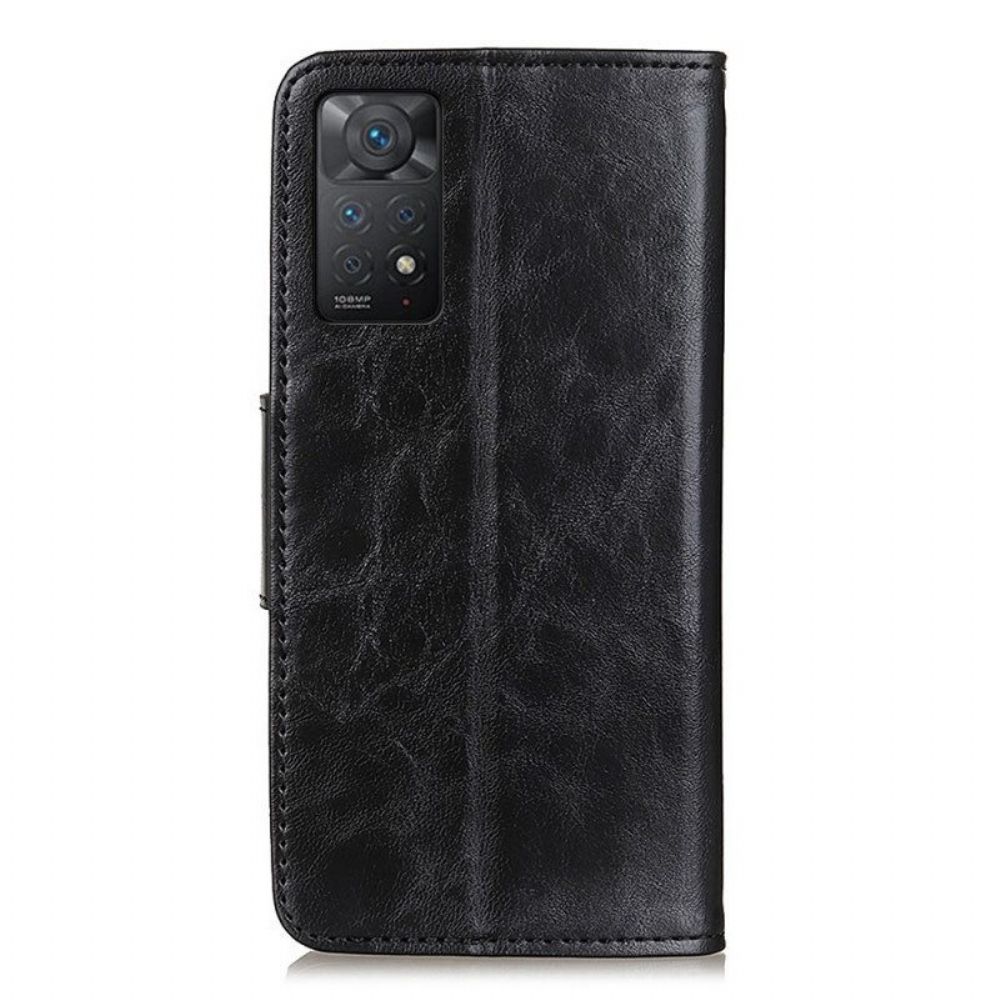 Folio-hoesje voor Xiaomi Redmi Note 11 Pro / 11 Pro 5G Split Lederen Omkeerbare Sluiting