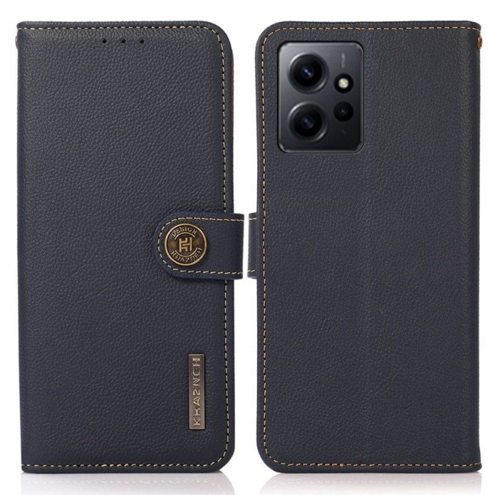 Folio-hoesje voor Xiaomi Redmi Note 12 4G Echt Leer Khazneh Rfid