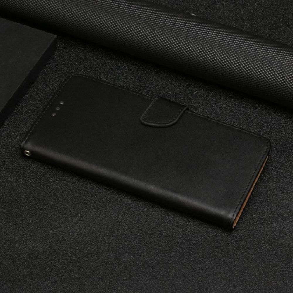 Folio-hoesje voor Xiaomi Redmi Note 12 4G Echt Nappaleer