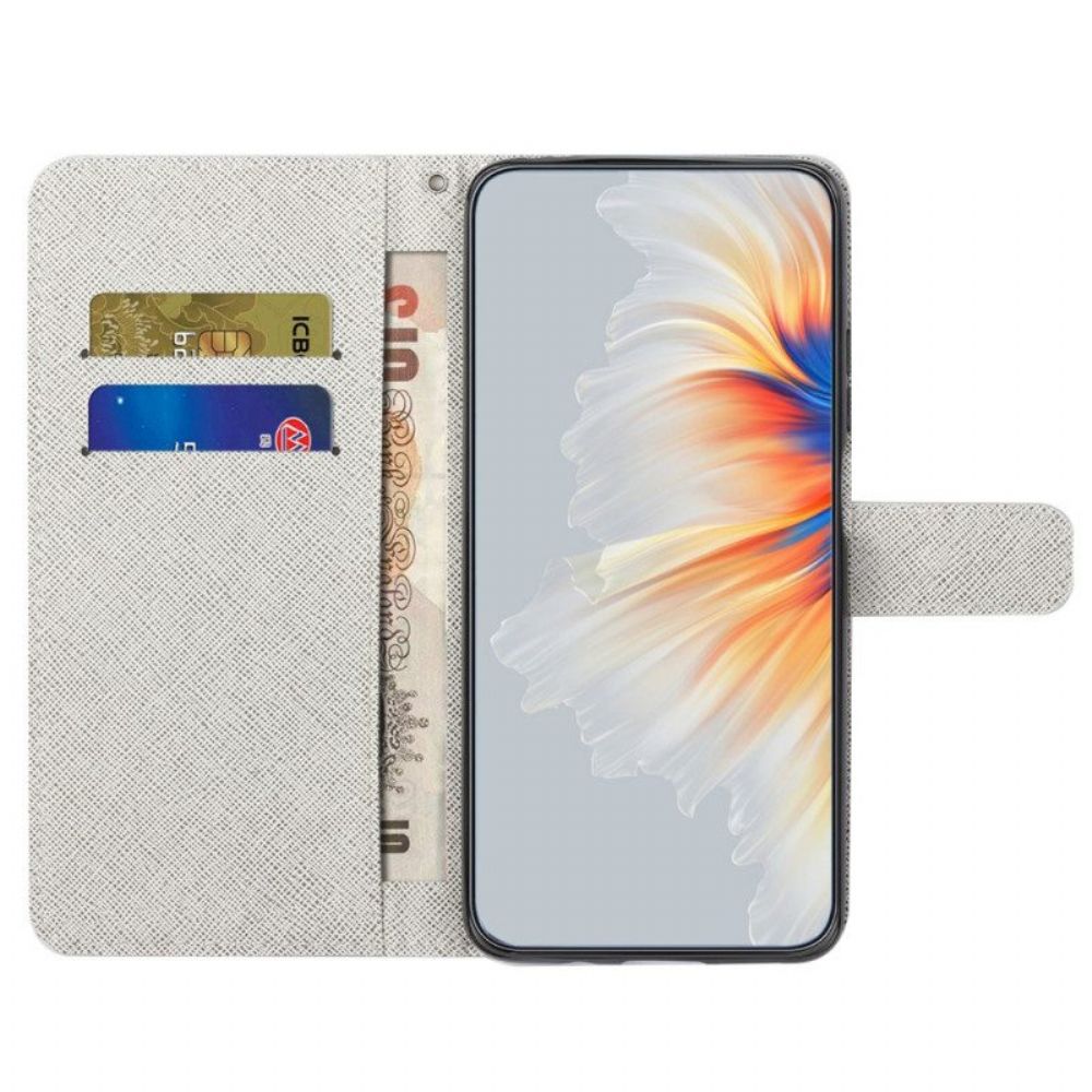 Folio-hoesje voor Xiaomi Redmi Note 12 4G Met Ketting Blauwe Band