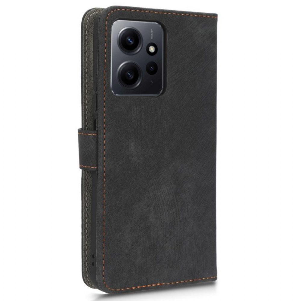 Folio-hoesje voor Xiaomi Redmi Note 12 4G Vintage Zichtbare Naden