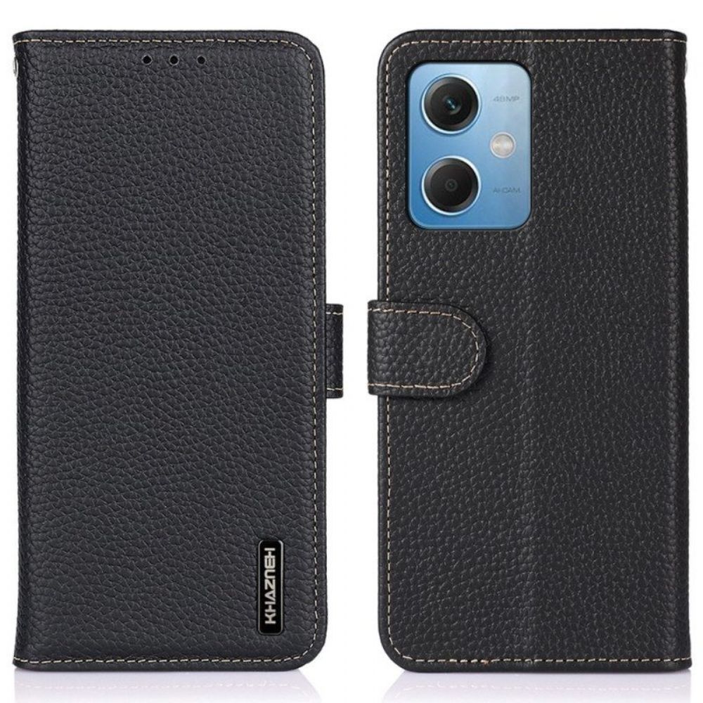 Folio-hoesje voor Xiaomi Redmi Note 12 5G Khazneh Lychee Leer