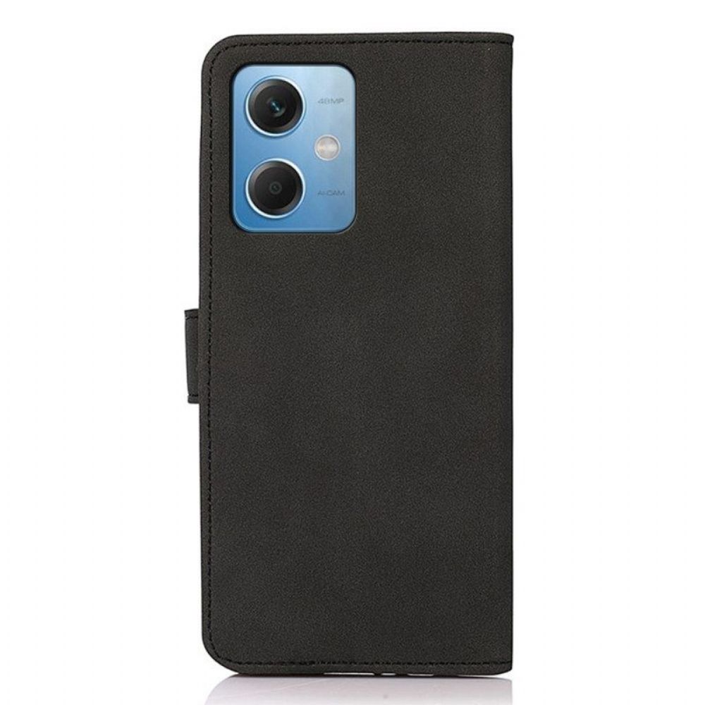 Folio-hoesje voor Xiaomi Redmi Note 12 5G Khazneh Modieus Leereffect