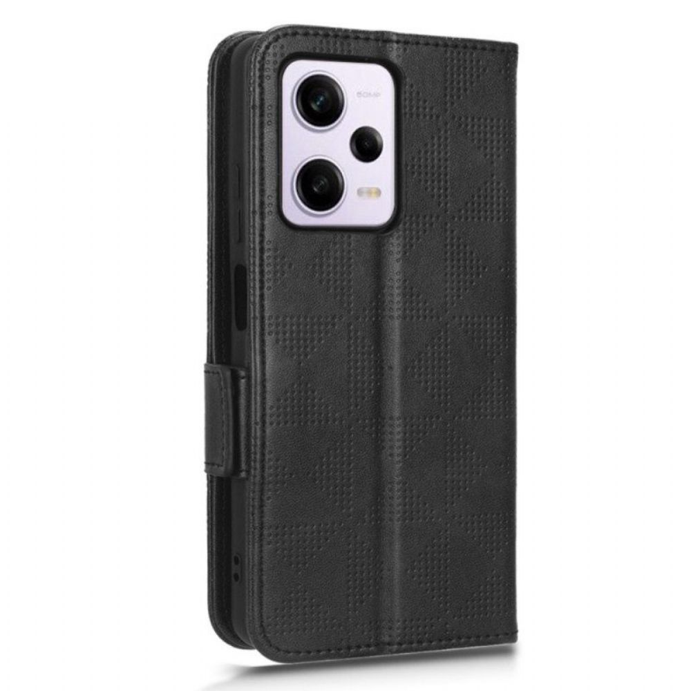 Folio-hoesje voor Xiaomi Redmi Note 12 Pro Driehoeken Met Lanyard