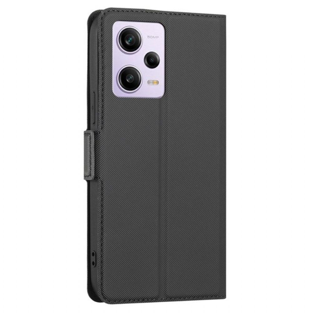 Folio-hoesje voor Xiaomi Redmi Note 12 Pro Fijne Tweekleurige