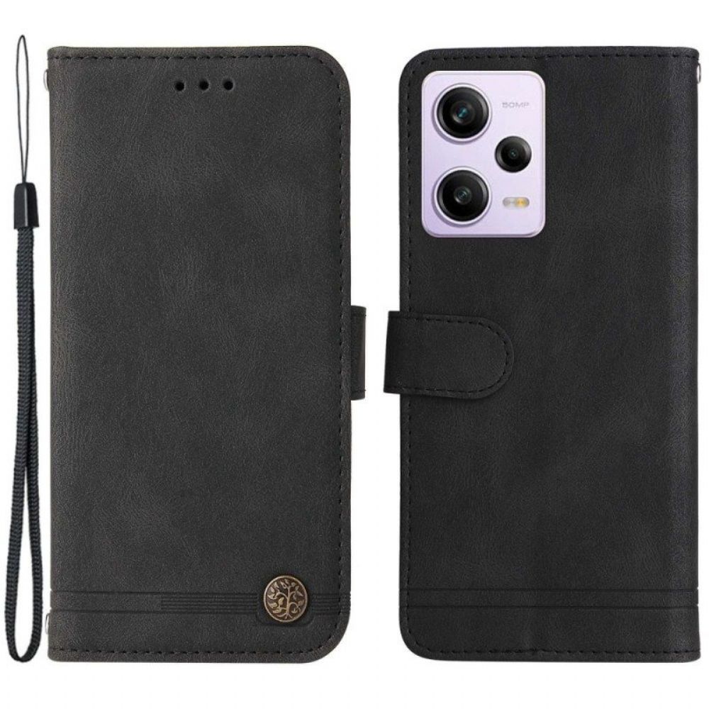 Folio-hoesje voor Xiaomi Redmi Note 12 Pro Leerstijl Met Decoratieve Klinknagel