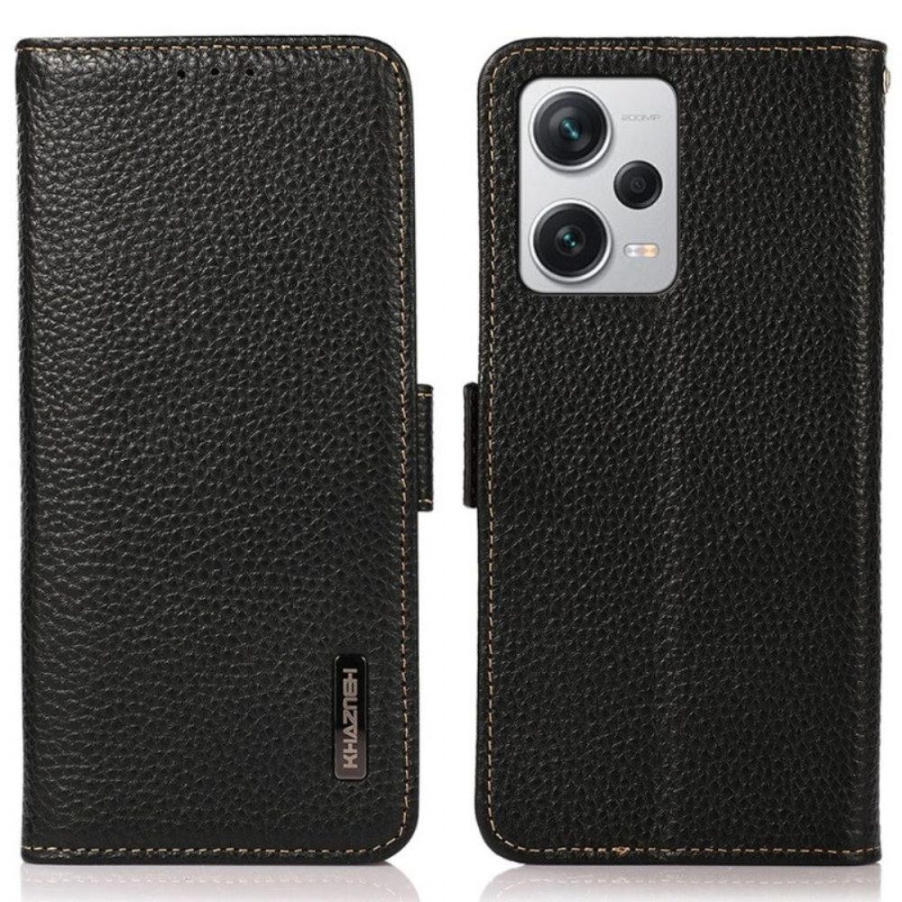 Folio-hoesje voor Xiaomi Redmi Note 12 Pro Plus Lychee Leer Khazneh Rfid