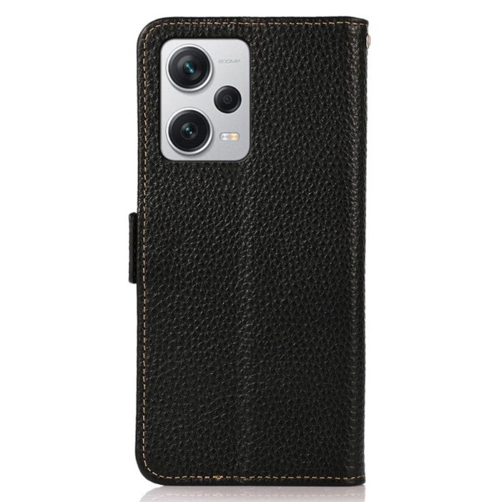 Folio-hoesje voor Xiaomi Redmi Note 12 Pro Plus Lychee Leer Khazneh Rfid